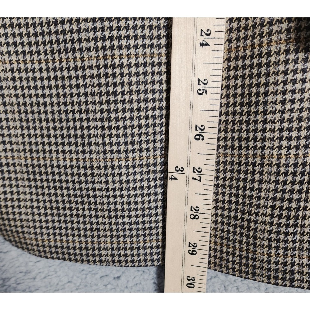 Jos A Bank Executive Collection Blazer Jacket Sz 42S Silk Wool Blend Houndstooth - Picture 7 of 15